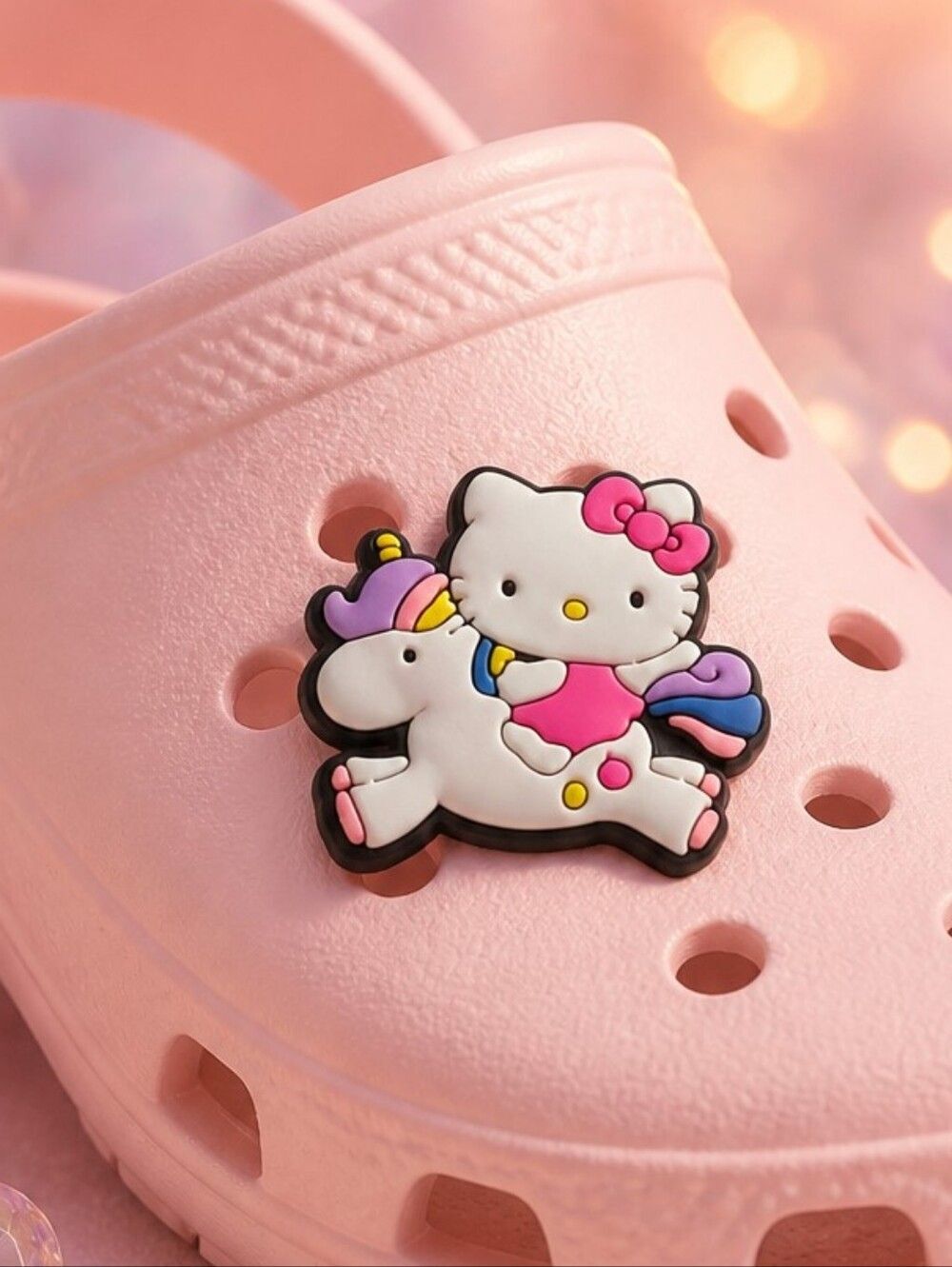 Hello Kitty Unicorn Croc Charm Rainbow Kawaii Cute Jibbitz Style Magical Fantasy